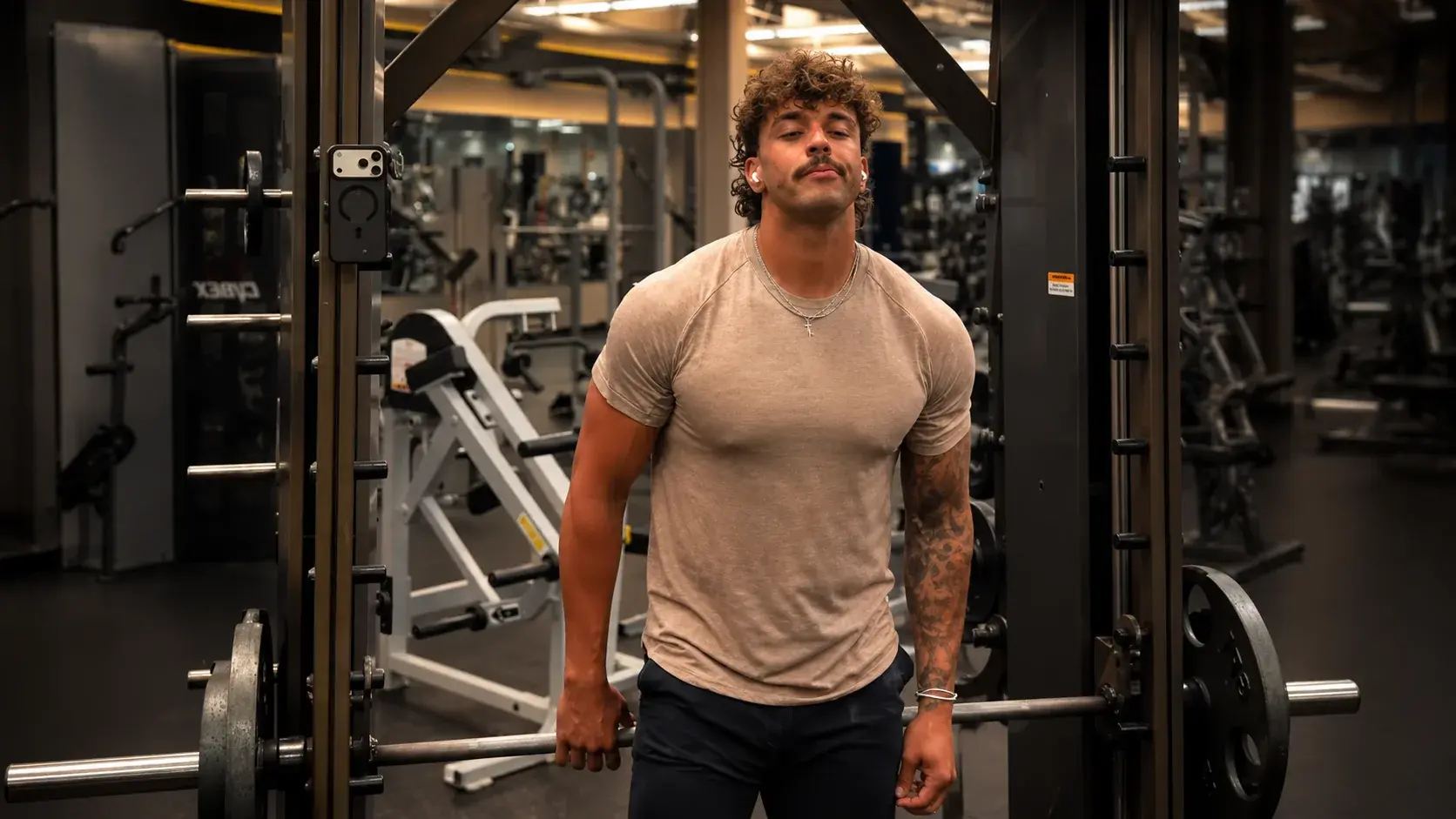 Sam Hanson in the gym